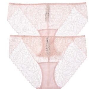 DKNY 2 pk Deco Lace Bikini Underwear S